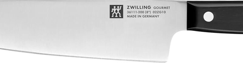 ZWILLING Gourmet Chef’s Knife, 20 cm, Stainless Special Steel, Ergonomic Plastic Handle, Black, Made in Germany