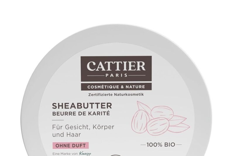CATTIER Paris Shea Butter 100% Organic – Unscented – Certified Natural Cosmetics – 100 g