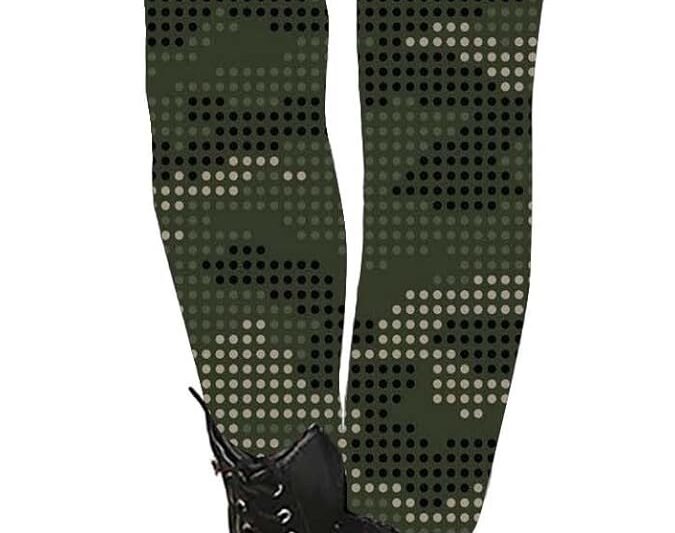 HOOUDO Women’s and Winter Camouflage Leggings, Artistic Printed Soft Stretchy Trousers for Women, Elastic Black Tights with Pattern, Windbreaker, Women’s Lined