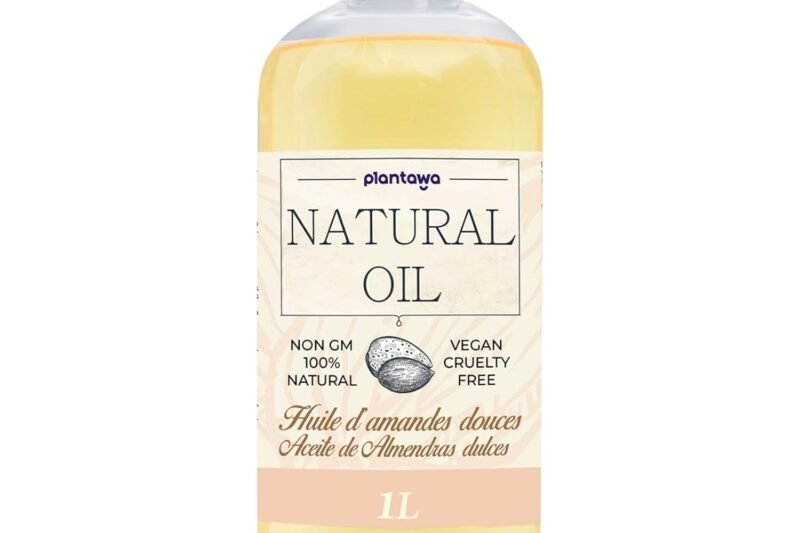 PLANTAWA – Sweet Almond Oil 1L | Almond Body Oil 100% Natural Plant Origin | Multipurpose Massage Oil, Raw Material, Contains Vitamin E, Organic Oil Stretch Marks Pregnancy