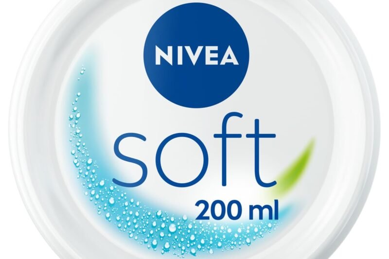 NIVEA Soft 3-in-1 Moisturiser (1 x 200ml) Face, Body and Hand Cream for Intensive Moisturising, Multipurpose Moisturiser