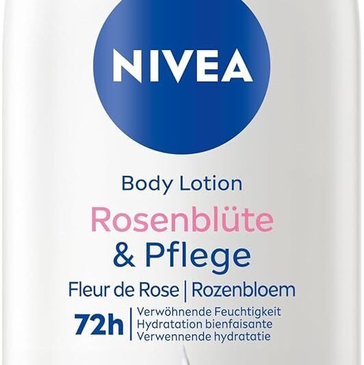 NIVEA Body Lotion Rose Petal & Care, Body Cream with Deep Care Serum for 72 Hours of Moisture, Body Lotion with Argan Oil of Natural Origin (400 ml)