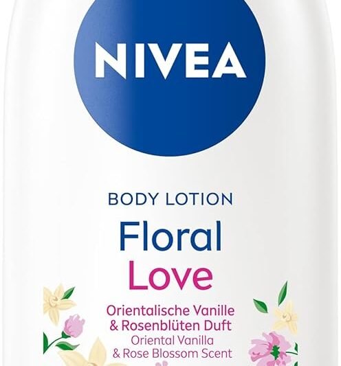 NIVEA Floral Love Body Lotion Limited Edition, Moisturising Body Cream with Oriental Flower Scent, Skin Cream Provides 48 Hours Intensive Moisture (250 ml)