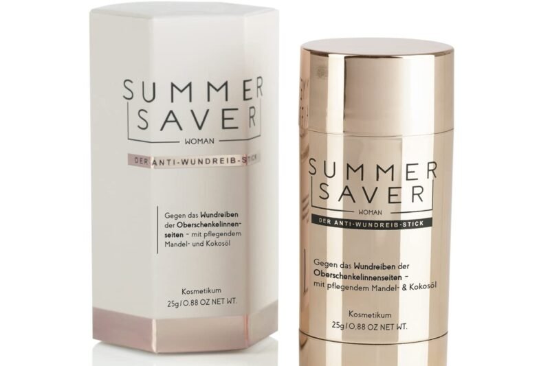 SUMMERSAVER Women’s anti-wound rub stick, 25 g, long-lasting and effective protection against chafing, dermatologically tested, Summer Saver contains no aluminium, is PEG free, vegan and cruelty-free.