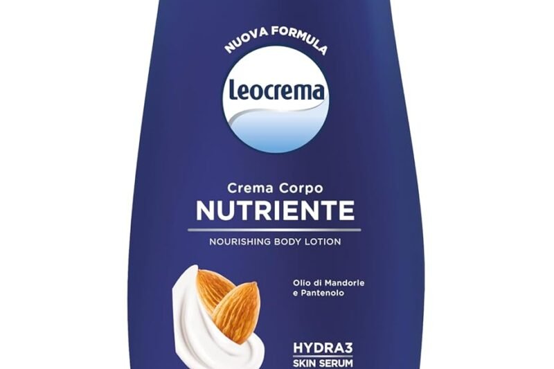 Leocrema – Nourishing Body Cream with Almond Oil and Panthenol and Hydra 3 Skin Serum, Moisture for 72 Hours, Fast Absorbing, for Dry Skin, 500 ml
