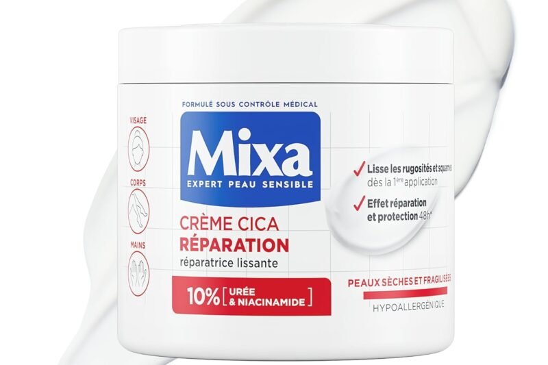 Mixa Expert Cica Repair Cream for Sensitive Skin – Repairs Long-Lasting Effect – Very Dry and Rough Skin – Face, Body, Hands – Hypoallergenic – 400ml