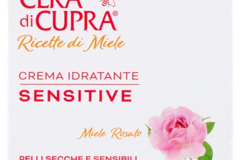 Cera di Cupra, Moisturising Sensitive Cream, Restores Optimal Moisture, Nourishes Dry and Sensitive Skin, Made in Italy, Dermatologically Tested, Glass 50 ml