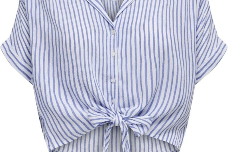 ONLY Women’s Onlpaula Life S/S Tie Shirt, WVN Noos T-Shirt
