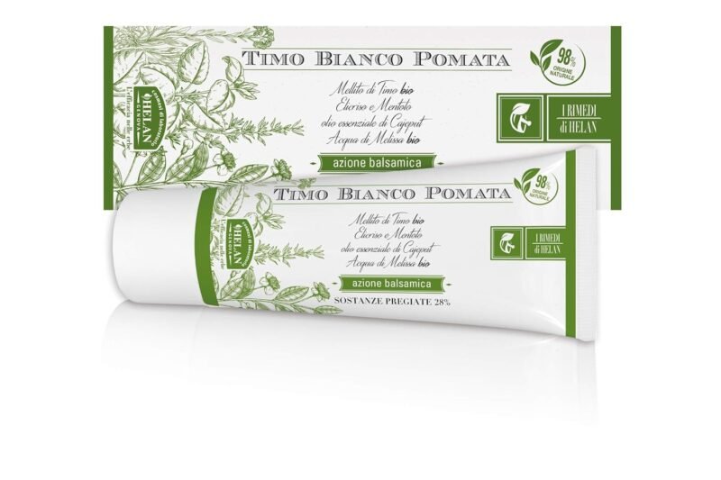 Helan, I Remedy, Balsamic Ointment, Body and Foot Cream for Relief of the Airways Against Cold, Balm with Essential Oils of Thyme, Peppermint, Sweet Almond Oil, Vitamin E, 75 ml